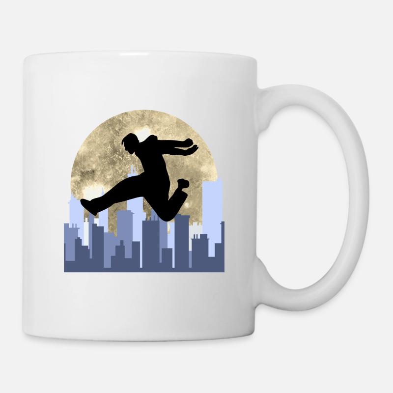 parkour parkouläufer - Tasse - Weiß
