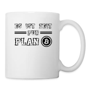 Il est temps pour Plan Bitcoin Button Crypto-monnaie - Mug blanc - blanc - Droite