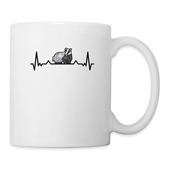 Miel d’auvents coeurs battements de blaireau - Mug blanc - blanc - Droite