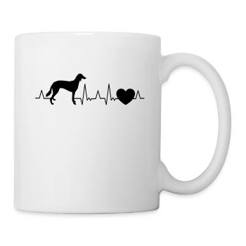 Saluki Heartbeat Persian Greyhound - Mug - white - Right