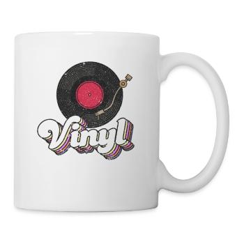 Vinyl Record Turntable Player Lover Cute - Tasse - Weiß - Rechts