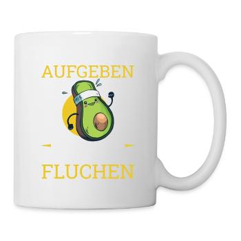 Ich Werde Nicht Aufgeben Aber Fluchen Avocado - Tasse - Weiß - Rechts