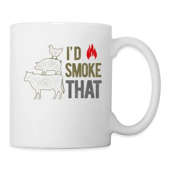 I'd Smoke That Funny BBQ Party - Mug - white - Right