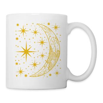 Halbmond. Nachnacht - Tasse - Weiß - Rechts