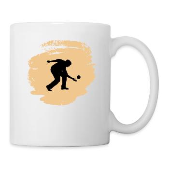 Boule Bocce joueur de pétanque - Mug blanc - blanc - Droite