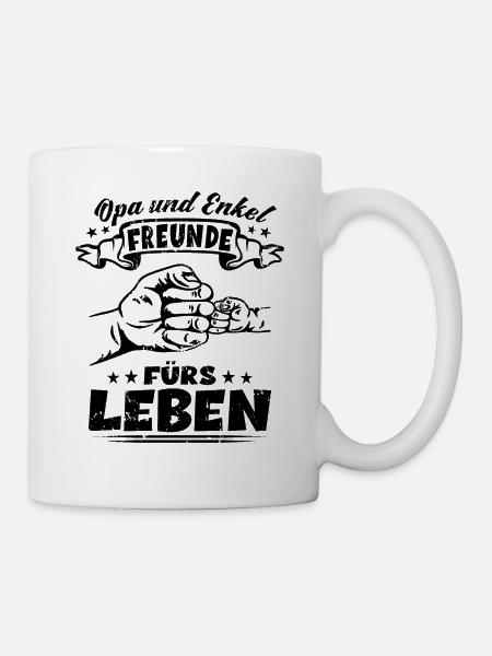Opa und Enkel Freunde fürs Leben - Großvater Opa - Tasse - Weiß