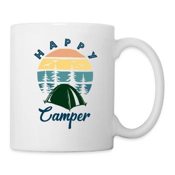 Un campeur heureux - Mug blanc - blanc - Droite