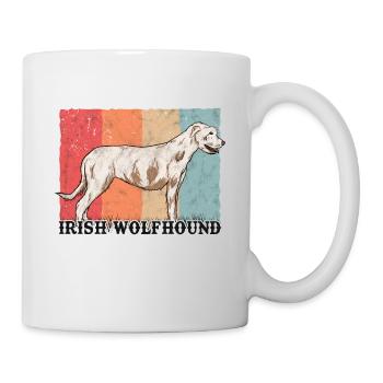 Irischer Wolfshund Retro Irish Wolfhound Vintage - Mug - white - Right