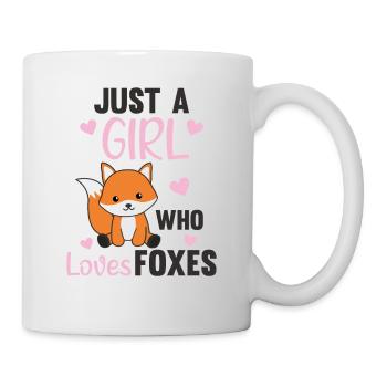 Only a girl the fox loves fox - Mug - white - Right