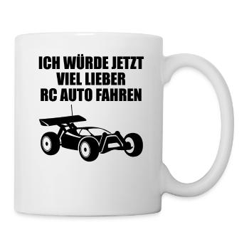 Modellauto RC Auto Car Modellbau Spruch Geschenk - Tasse - Weiß - Rechts