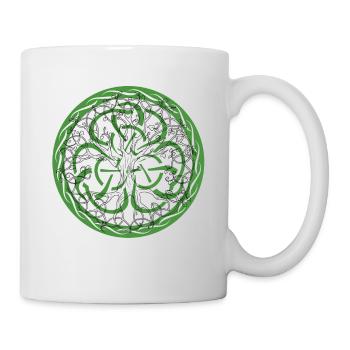 Celtic Irland Wikinger Keltisch Knoten Muster Baum - Tasse - Weiß - Rechts