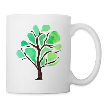 Baum Bäume Umweltschutz Naturschutz CO2 Sauerstoff - Tasse - Weiß - Rechts