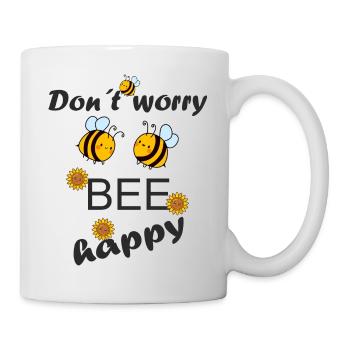 Bee happy abeilles miel Apiculteur - Mug blanc - blanc - Droite