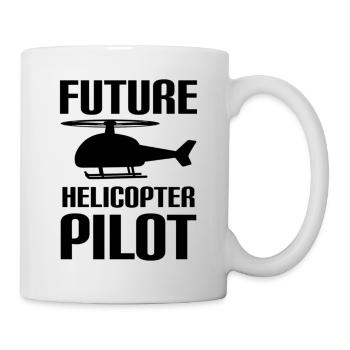 Future Helicopter Pilot Familie Kinder Piloten - Tasse - Weiß - Rechts