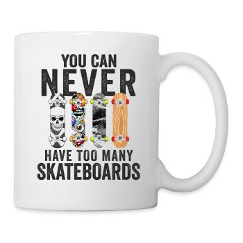 Skateboardfahrer Skater Skateboarder Skateboards - Tasse - Weiß - Rechts