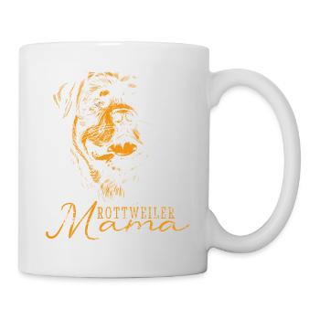 Rottweiler Rottie Mama Mom Mutter Vintage - Tasse - Weiß - Rechts