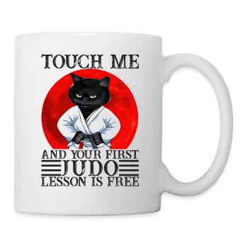 Touch Me And Your First Judo Lesson Is Free - Mug blanc - blanc - Droite