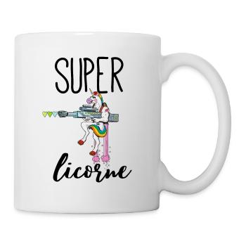 super licorne - Mug blanc - blanc - Droite