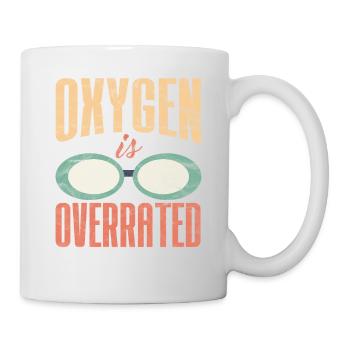 Funny Swimming Oxygen Is Overrated - Mug - white - Right