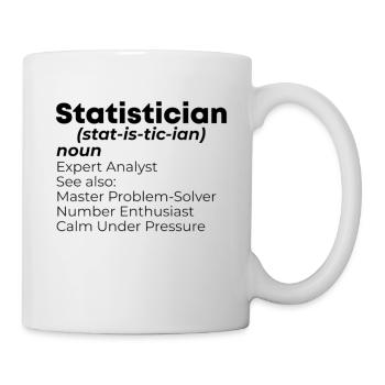 Statistik Statistiker Mathematiker Mathematik - Tasse - Weiß - Rechts