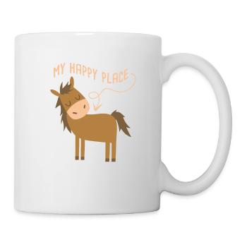 Horse Lover My Happy Place Horseback Riding - Mug - white - Right