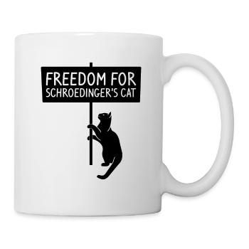 Freedom for schroedinger's cat science memes - Mug - white - Right