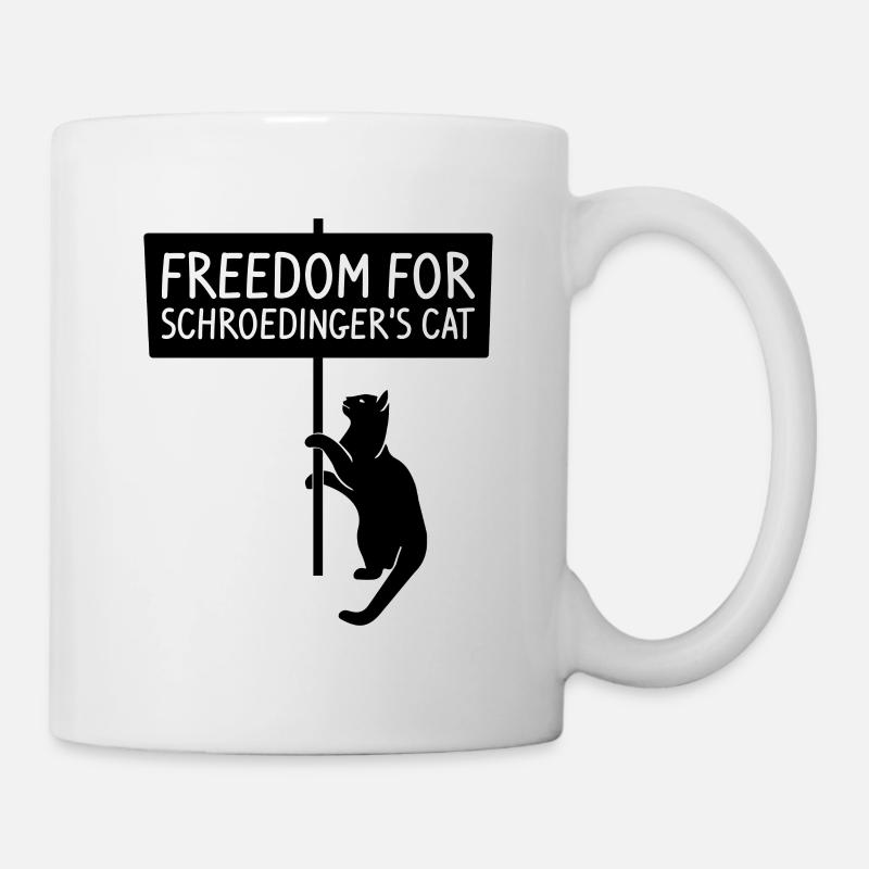 Freedom for schroedinger's cat science memes - Mug - white