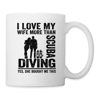 Plongée Fête des pères Cadeau Plongée Plongée Papa - Mug blanc - blanc - Droite