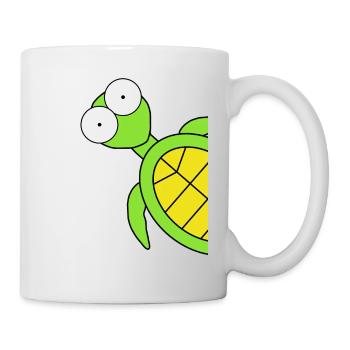 Drôle de BD tortue, tortues, reptiles - Mug blanc - blanc - Droite