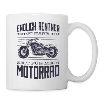 Rentner Motorrad - Tasse - Weiß - Rechts