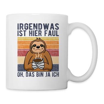 Faulenzer Faultier Faulheut - Tasse - Weiß - Rechts