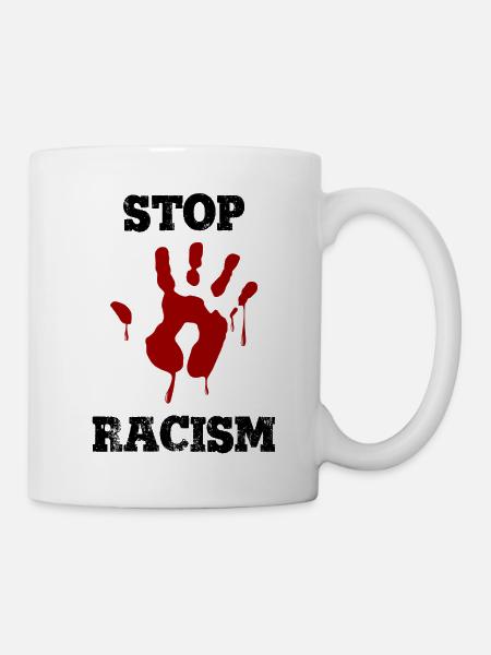 racisme, arrêter le racisme, le racisme t-shirts, le racisme à capuche - Mug blanc - blanc