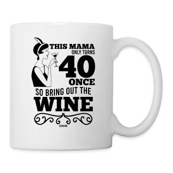 Maman va avoir 40 ans cadeau - Mug blanc - blanc - Droite