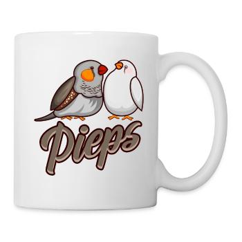 Zebra finches PIEPS Zebrafinch magnificent finches - Mug - white - Right