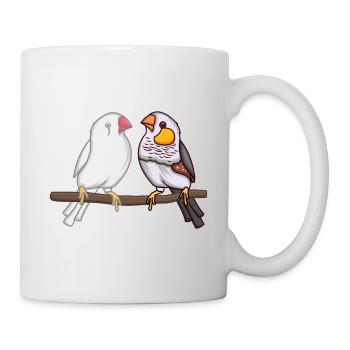 Zebra finches zebra finch magnificent finches bird lovers - Mug - white - Right