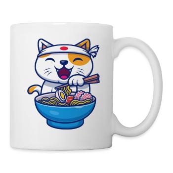 Ramen Katze Kawaii Anime Ramen - Tasse - Weiß - Rechts