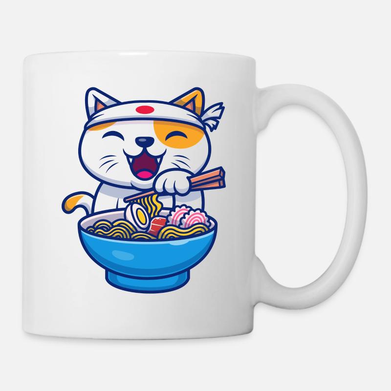 Ramen Katze Kawaii Anime Ramen - Tasse - Weiß