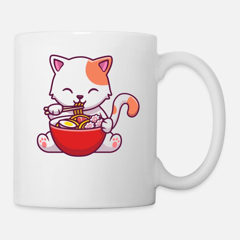Ramen Cat Kawaii Anime Ramen - Mug - white