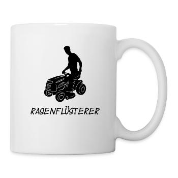 Rasenflüsterer Rasentraktor Rasenmähen Rasenmäher - Tasse - Weiß - Rechts