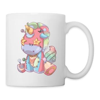 Pastel Goth Voodoo Doll Creepy Cute Unicorn - Mug - white - Right