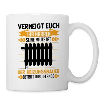 Heizungsbauer Majestät Heizung Heizungsbau - Tasse - Weiß - Rechts