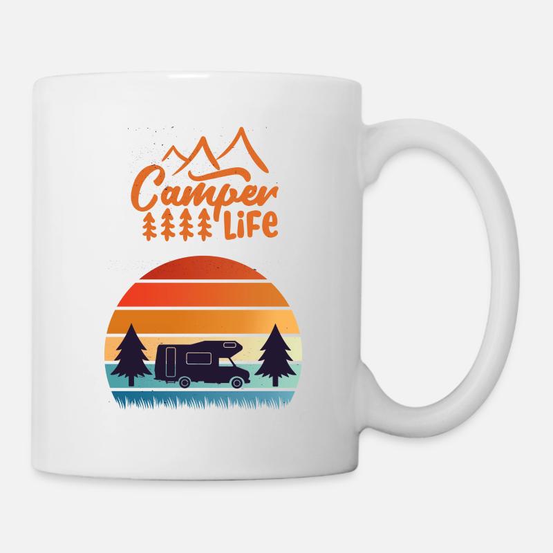 Camper Life Alkovenmobil - Tasse - Weiß