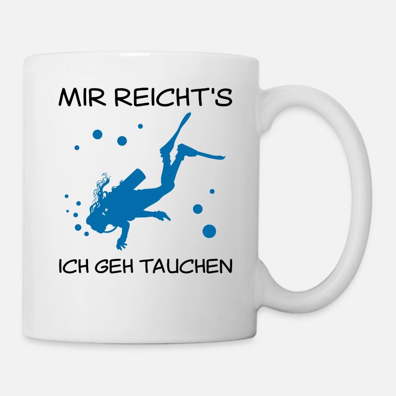 Taucherin Spruch Tauchen Mädchen Damen Geschenk - Tasse - Weiß