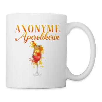 JGA Anonyme Aperolikerin Team Cocktail Aperolglas - Tasse - Weiß - Rechts