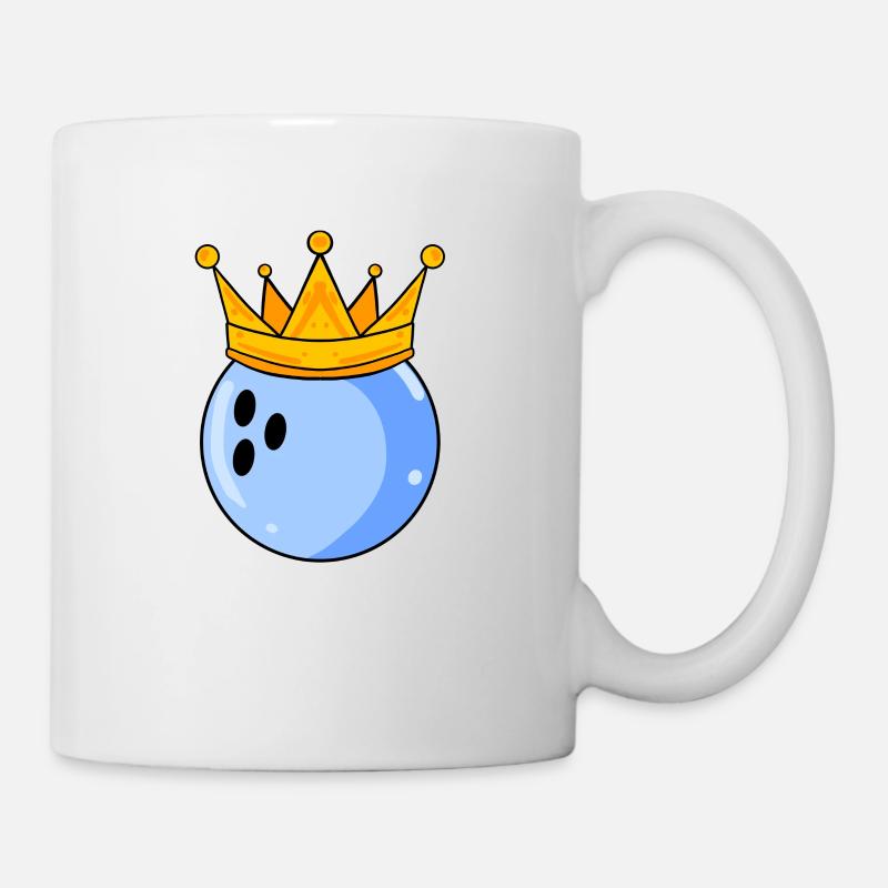 Bowling King - Bowlingkugel König Krone - Tasse - Weiß