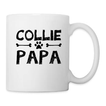 border collie Papa - Tasse - Weiß - Rechts