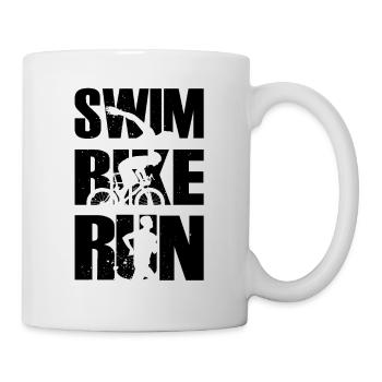 triathlon schwimmen rennrad laufen triathlet triat - Tasse - Weiß - Rechts