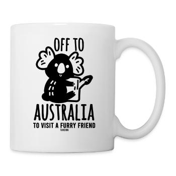 Koala Kinder Aussie Down Under - Tasse - Weiß - Rechts