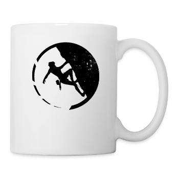 Klettern Bergsteigen Mountaineer Alpinist Boulderi - Tasse - Weiß - Rechts