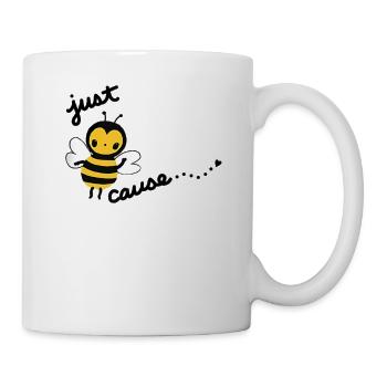 Just BEEcause Cute Bumble Bee - Mug blanc - blanc - Droite